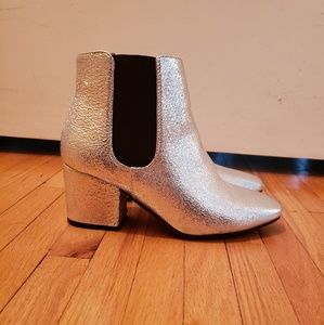 Silver booties